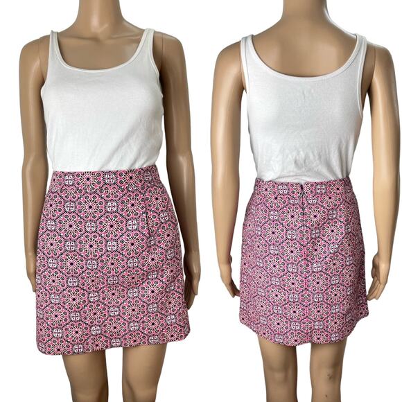 J. Crew Factory Dresses & Skirts - J. Crew A-Line Colorful Geometric Print Cotton Mini Skirt